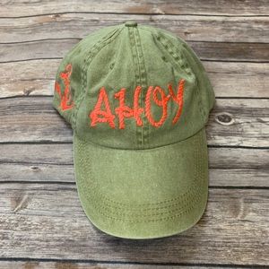 Vintage Ahoy Anchor Embroidered Hat